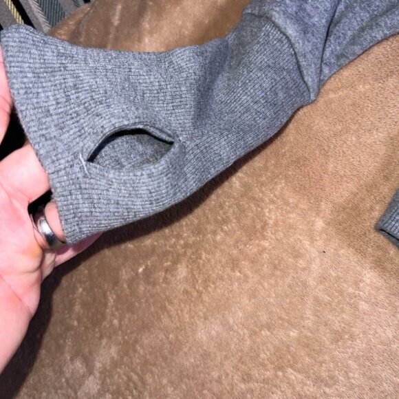 Mondetta Women Medium Gray Fleece Full Zip Athletic Pocket Thump Hole Jacket (M) - Picture 4 of 6